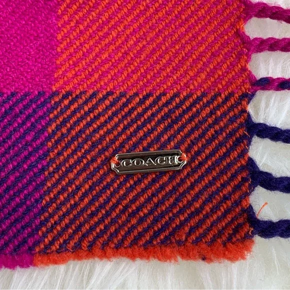 Coach Women’s Plaid Scarf - Picture 6 of 6